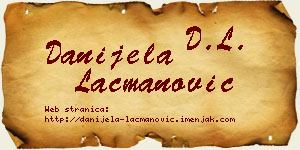 Danijela Lacmanović vizit kartica
